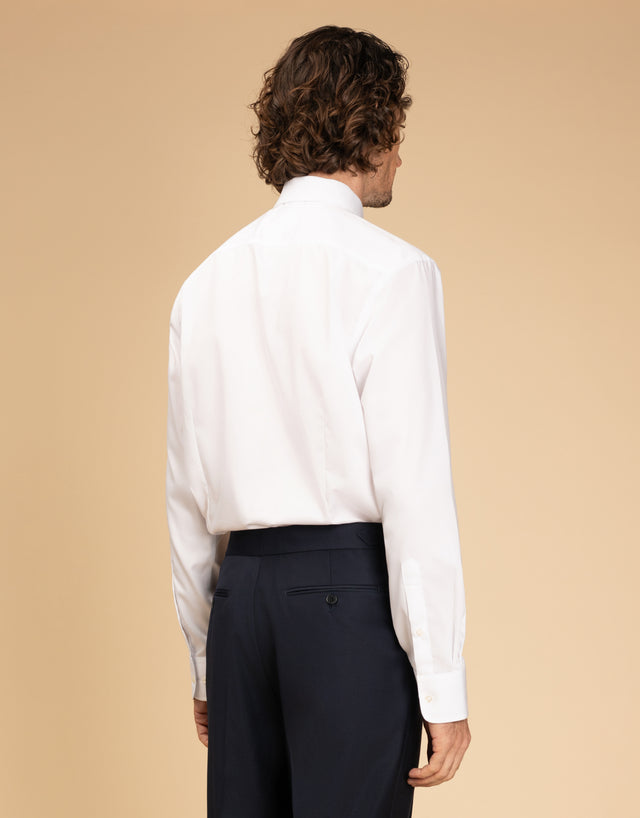 Sinatra White Fine Twill Shirt
