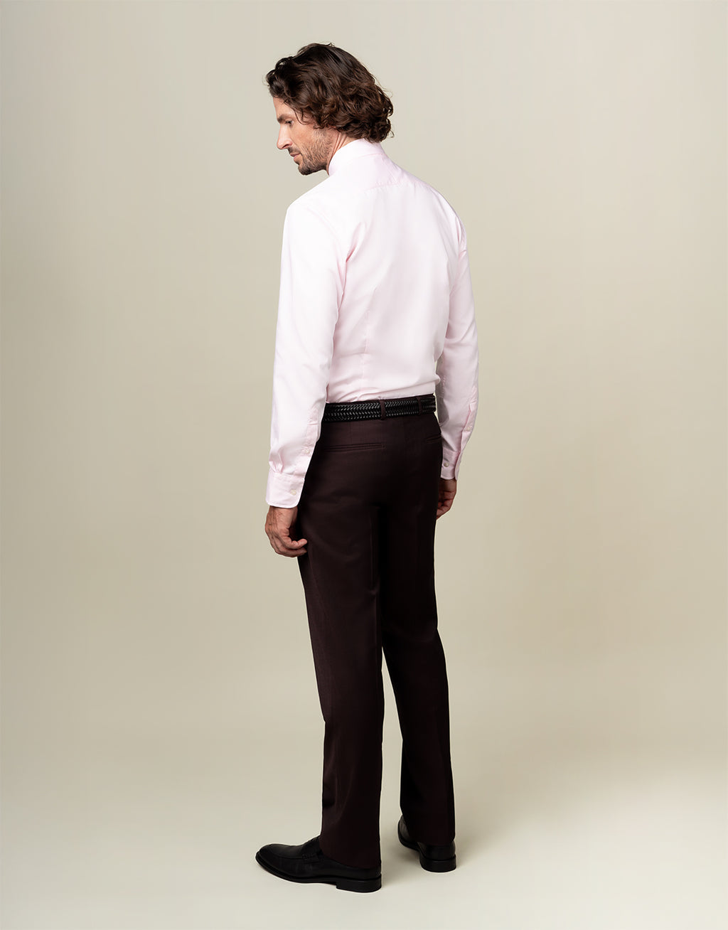 Lotus Burgundy Twill Suit Trouser