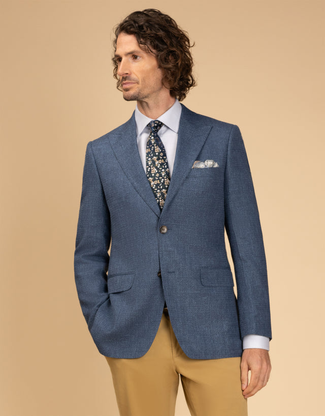 Lyon Blue Textured Blazer