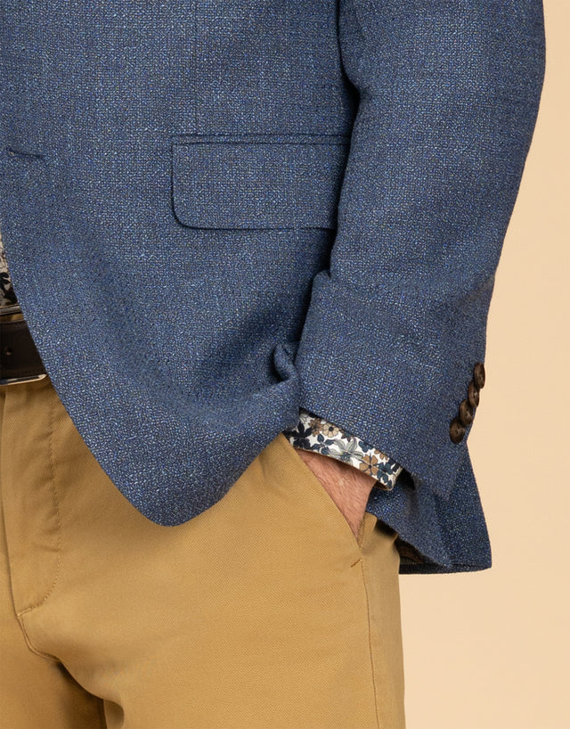 Lyon Blue Textured Blazer