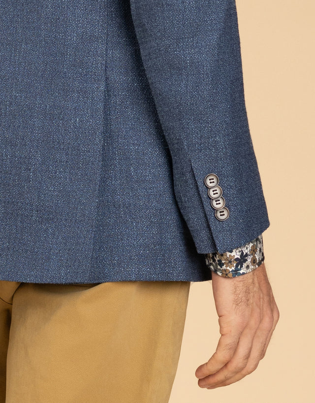 Lyon Blue Textured Blazer