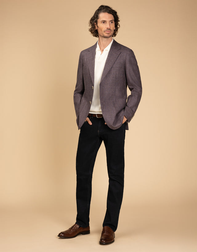 Malta Purple Textured Blazer