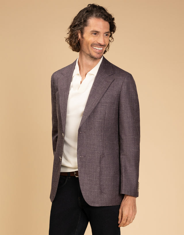 Malta Purple Textured Blazer
