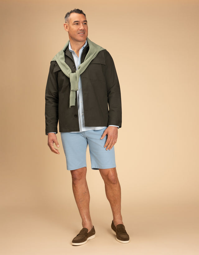 Sumner Powder Blue Textured Shorts