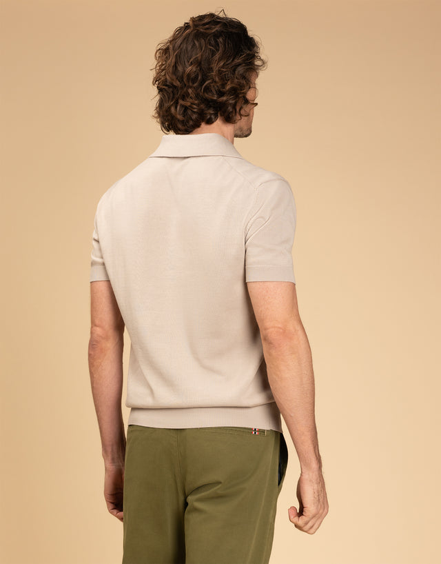Amalfi Beige Knitted Polo