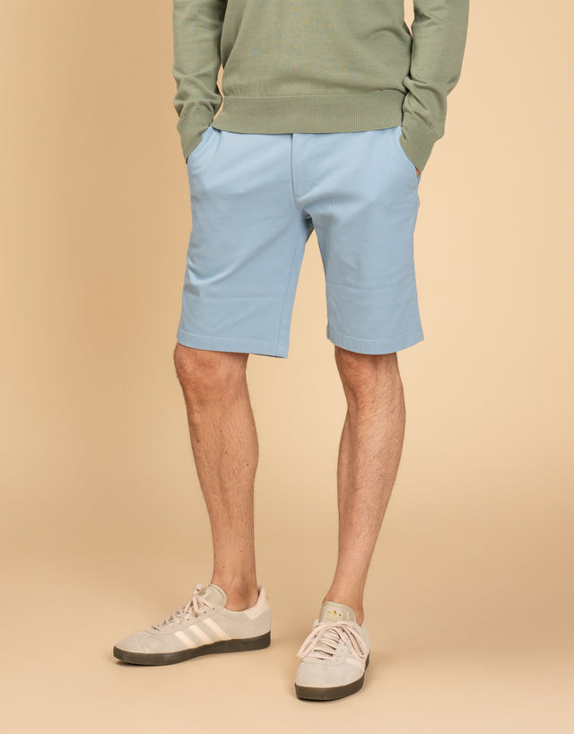 Sumner Powder Blue Textured Shorts