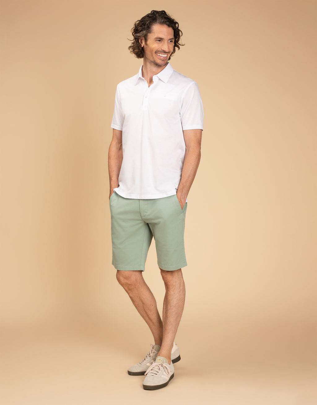 Sumner Mint Green Textured Shorts