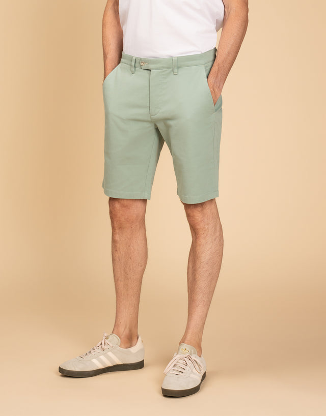 Sumner Mint Green Textured Shorts