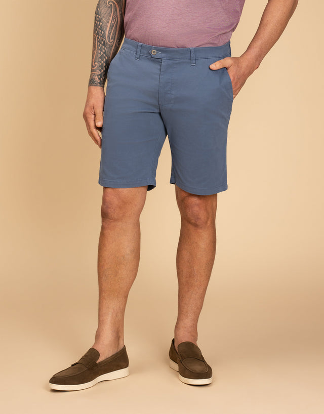 Sumner Blue Textured Shorts
