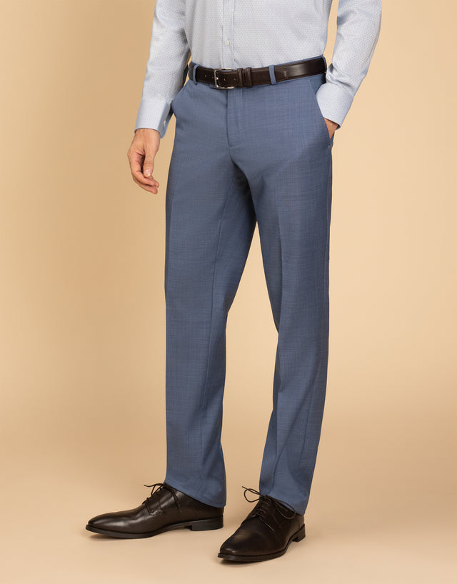 Lotus Pale Blue Sharkskin Suit Trouser