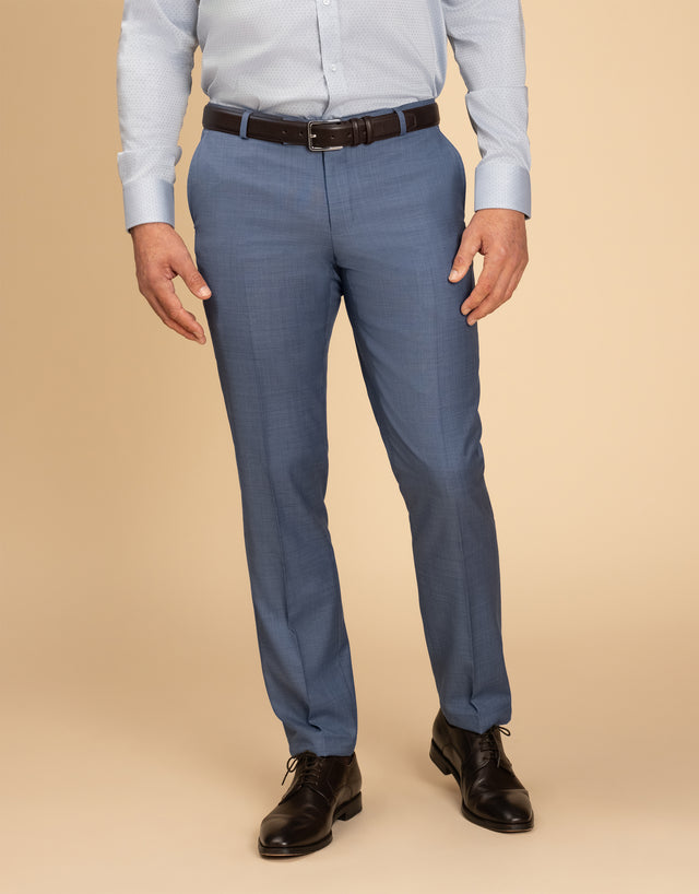 Lotus Pale Blue Sharkskin Suit Trouser