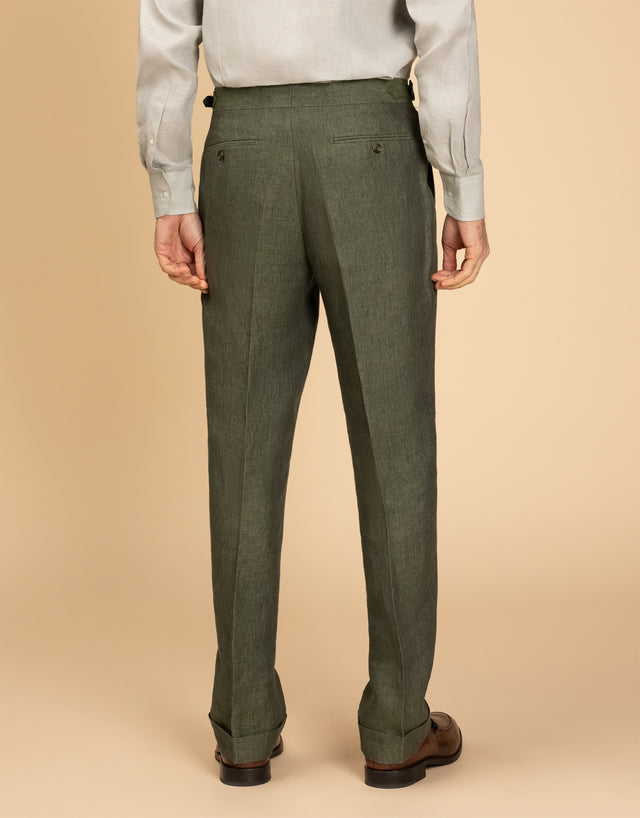 Evans Olive Green Linen Trouser