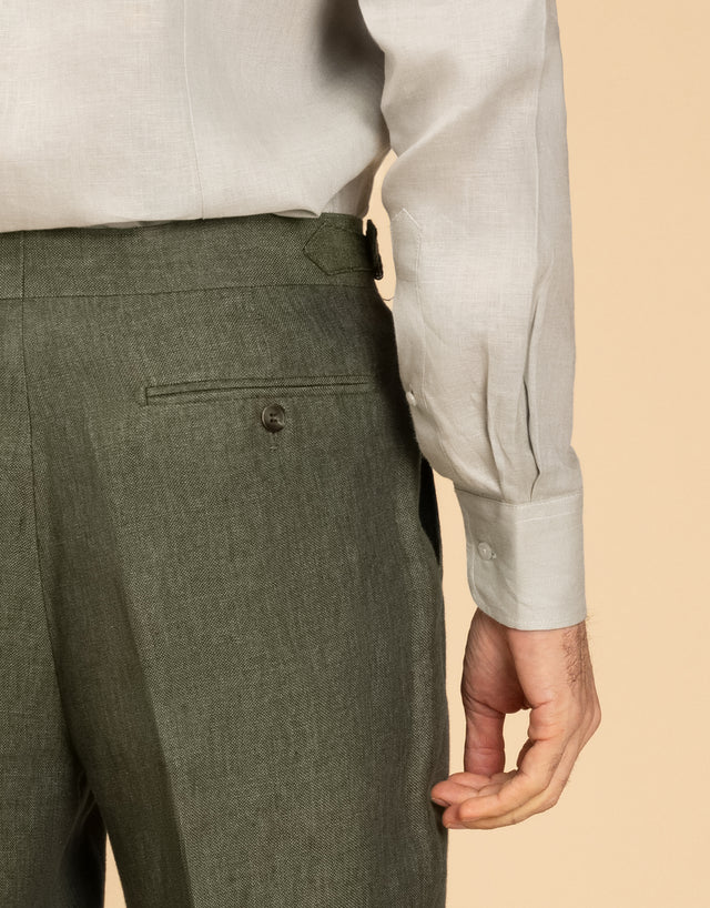 Evans Olive Green Linen Trouser