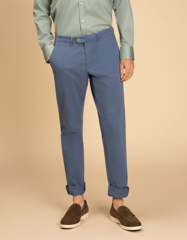 Tyler Blue Textured Chinos