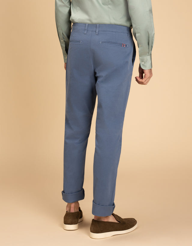 Tyler Blue Textured Chinos