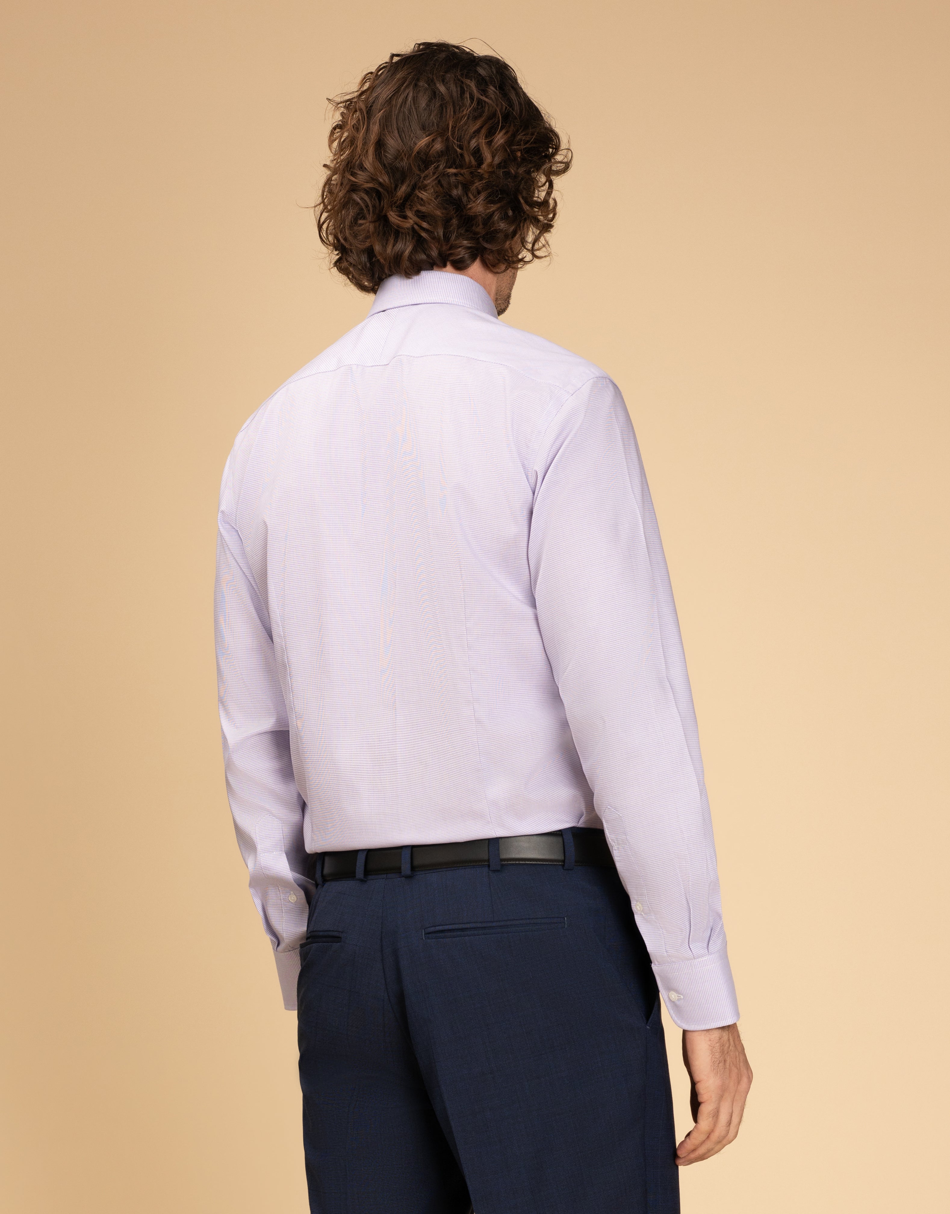 London Purple Microcheck Shirt