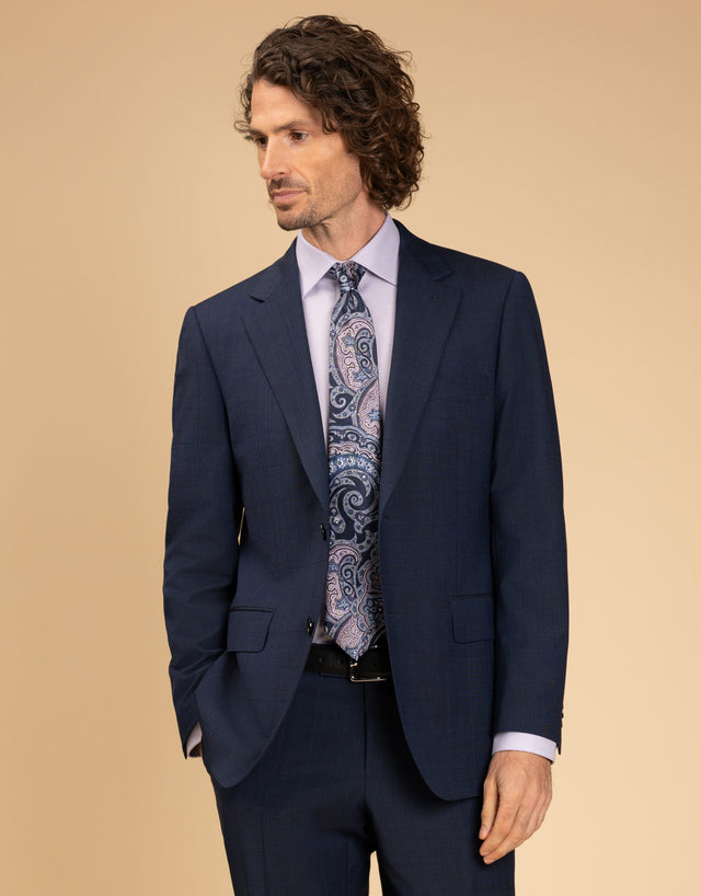 Cooper Navy Shadowcheck Two Trouser Suit