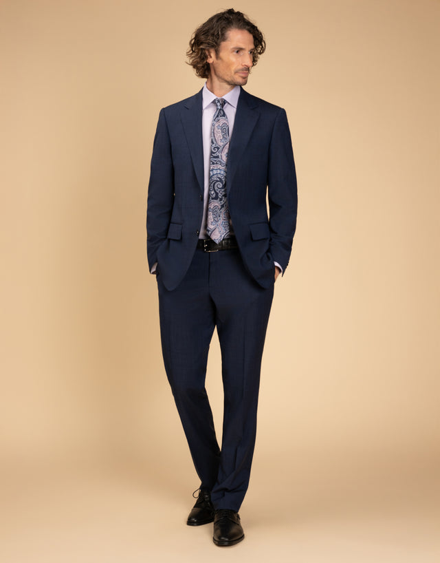 Cooper Navy Shadowcheck Two Trouser Suit