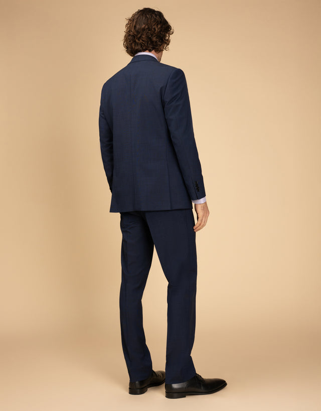 Cooper Navy Shadowcheck Two Trouser Suit