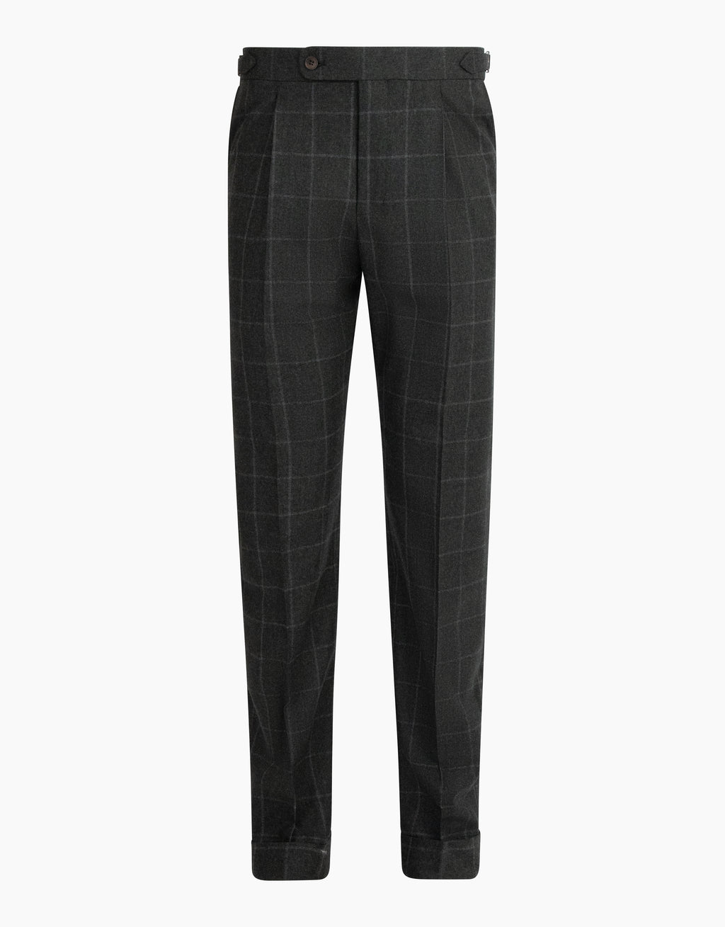 Evans Dark Green Check Flannel Trouser