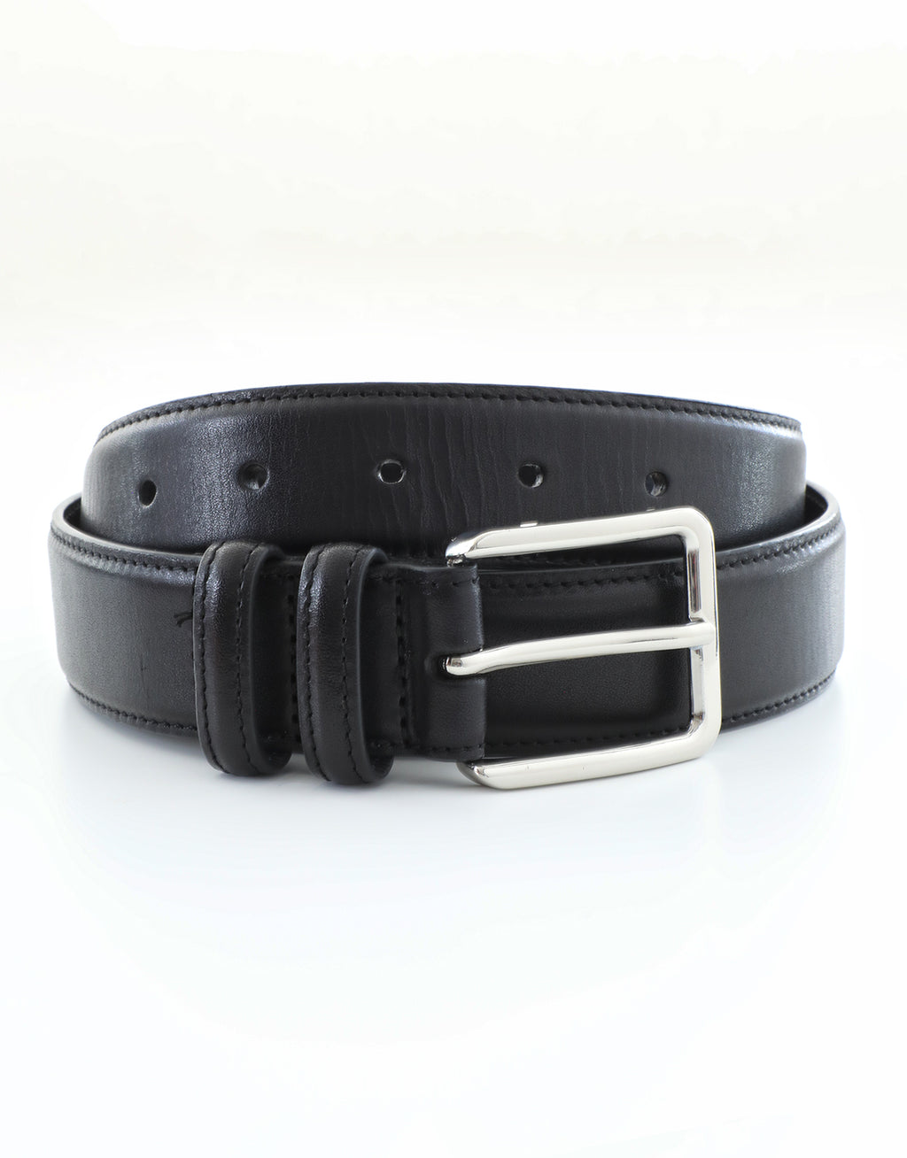 Leeds Black Leather Belt