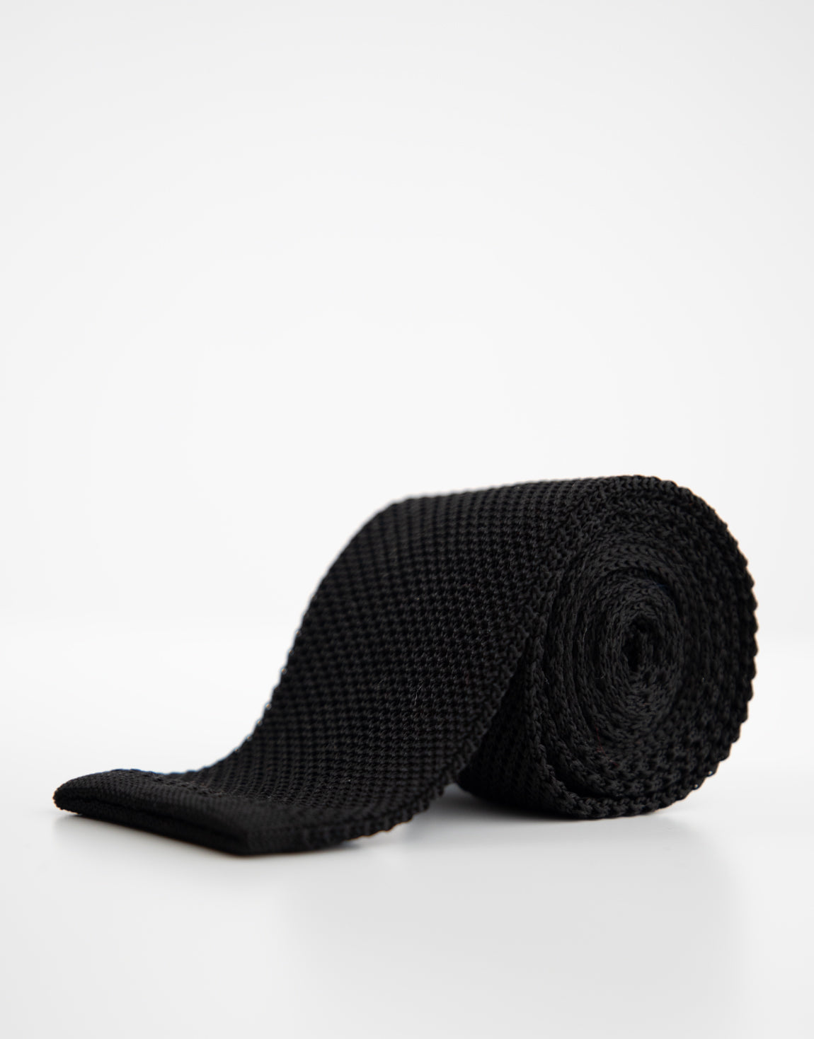 Black Knitted Silk Tie
