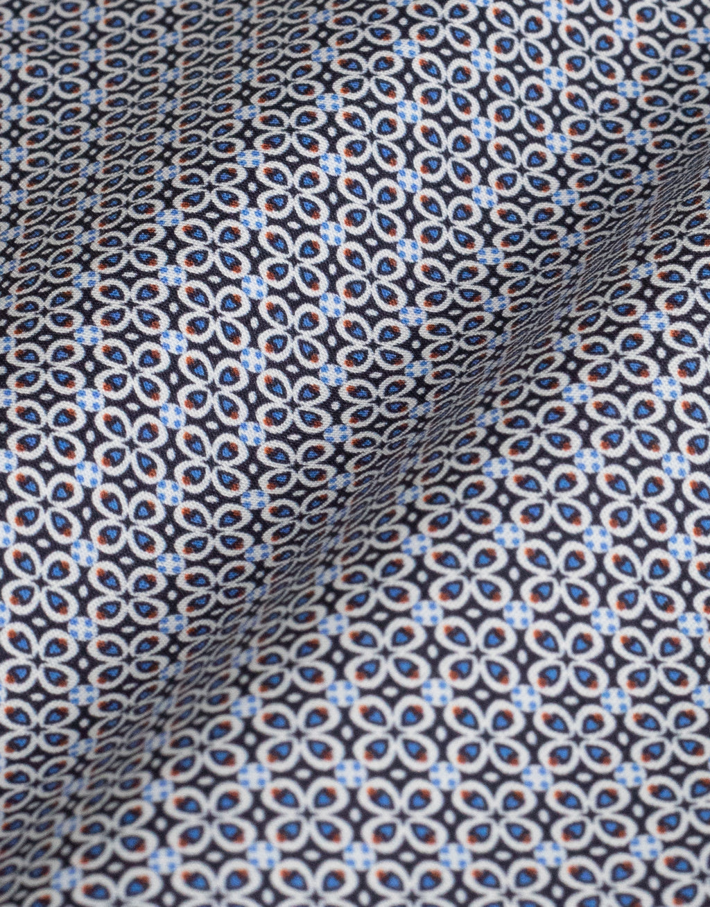 London Blue & Maroon Micro-design Print Shirt