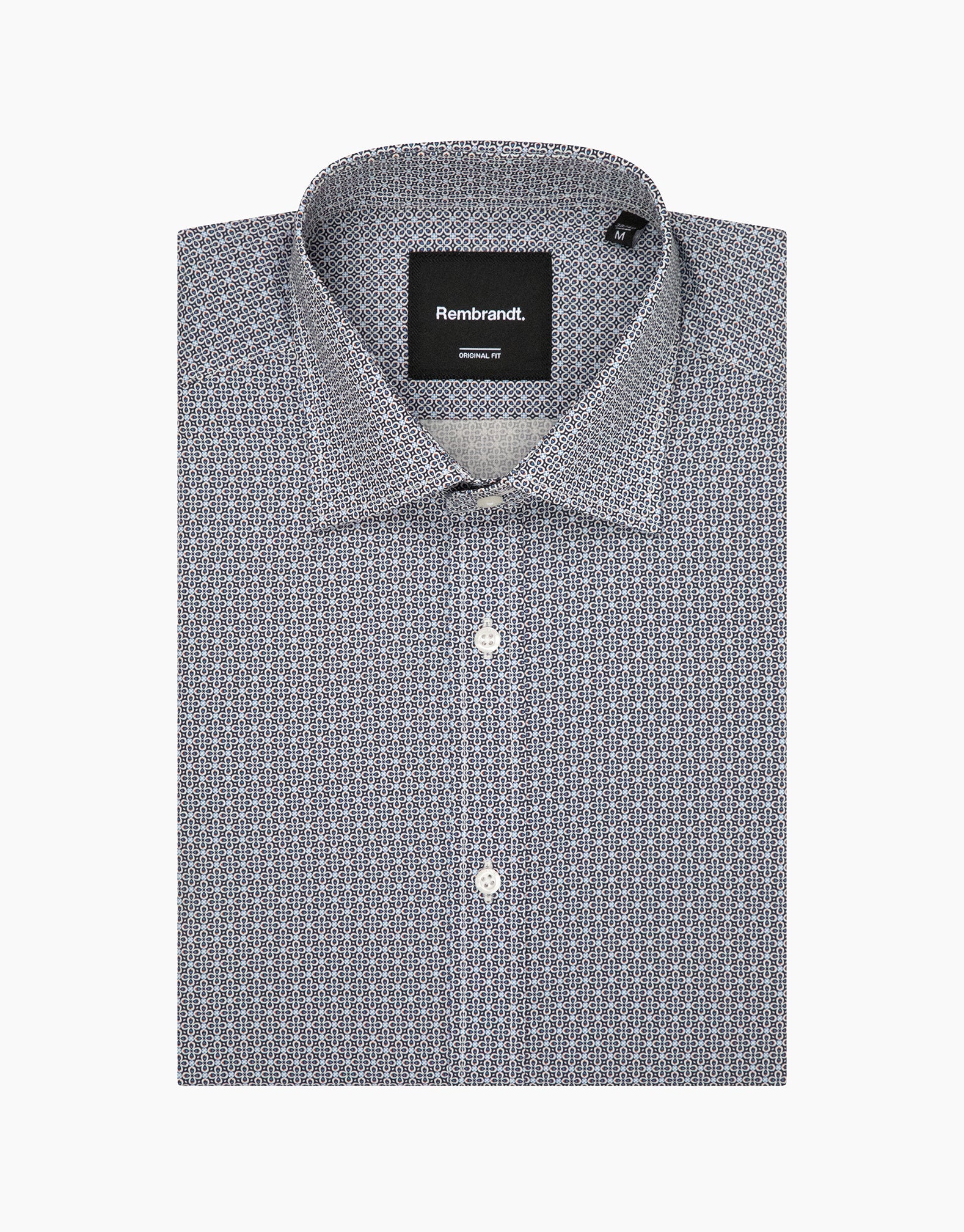 London Blue & Maroon Micro-design Print Shirt