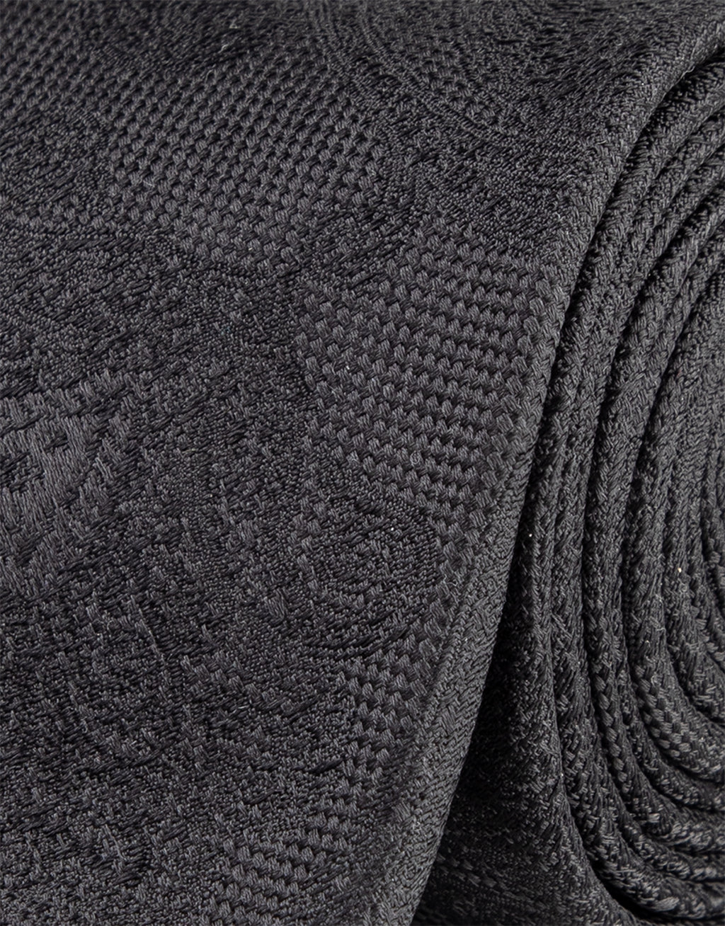 Black Large Paisley Jacquard Silk Tie