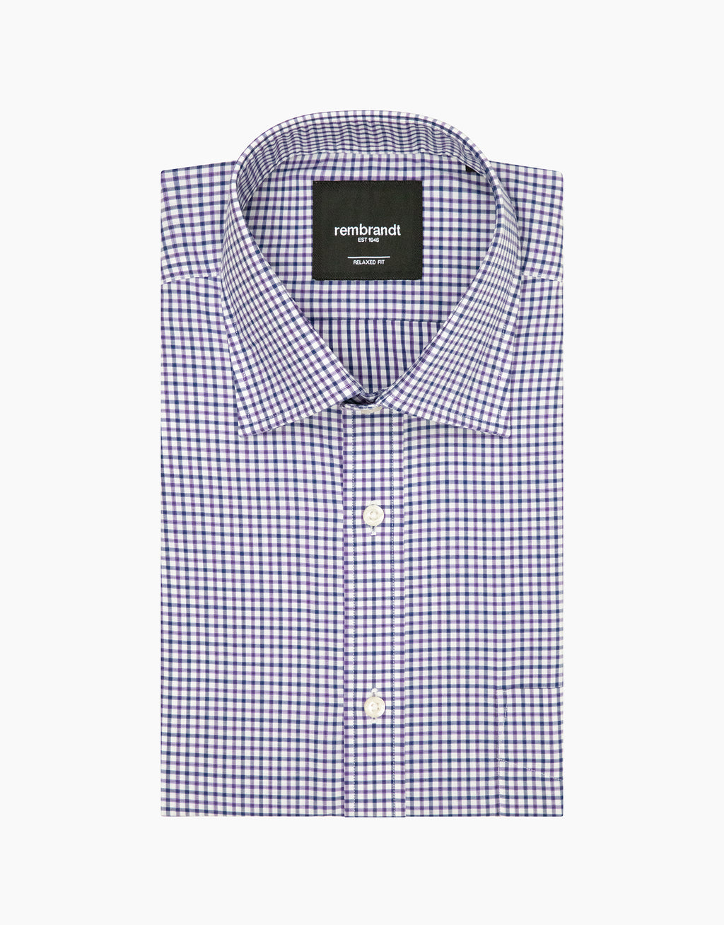 Sinatra Purple & Navy Check Shirt