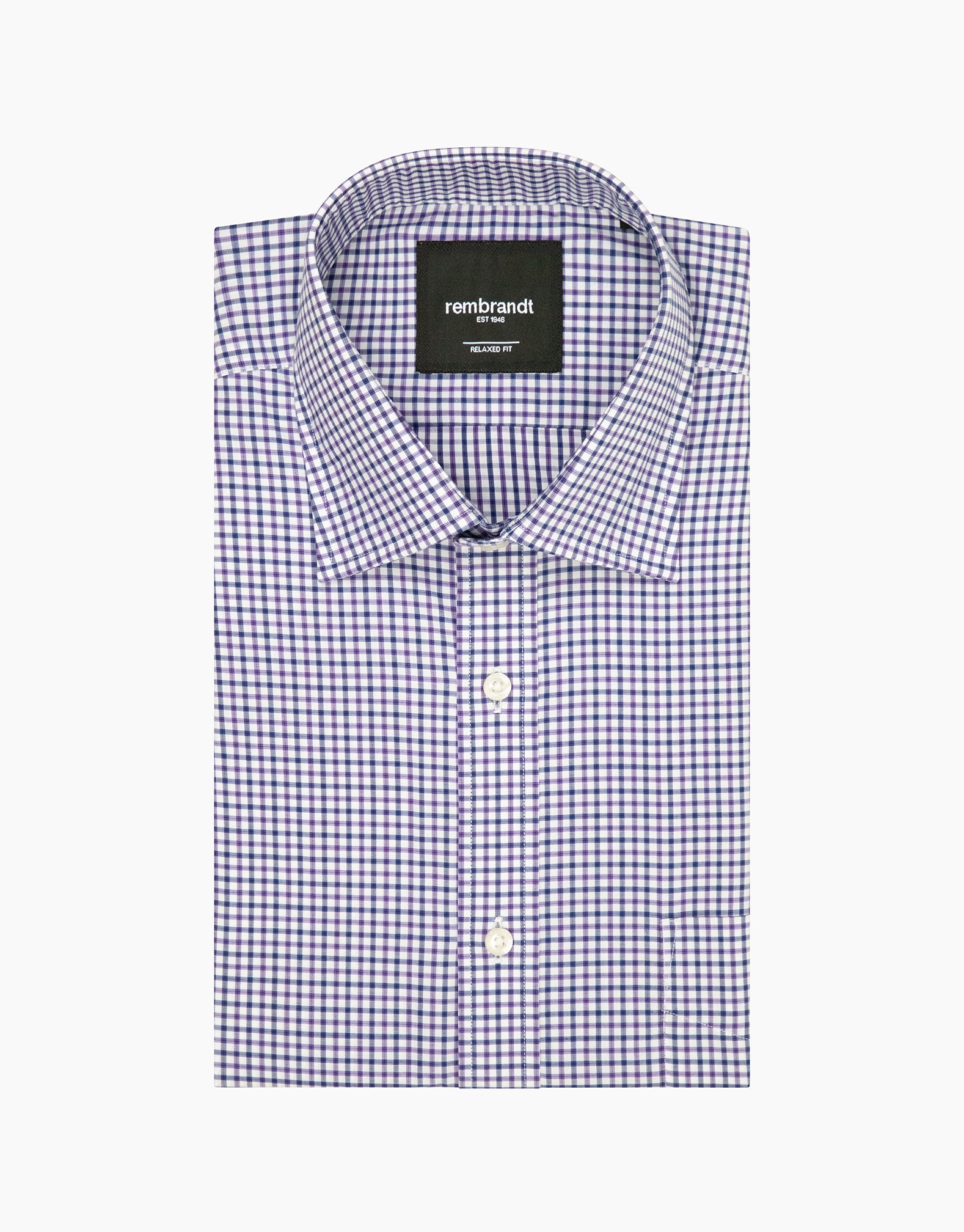 Sinatra Purple & Navy Check Shirt