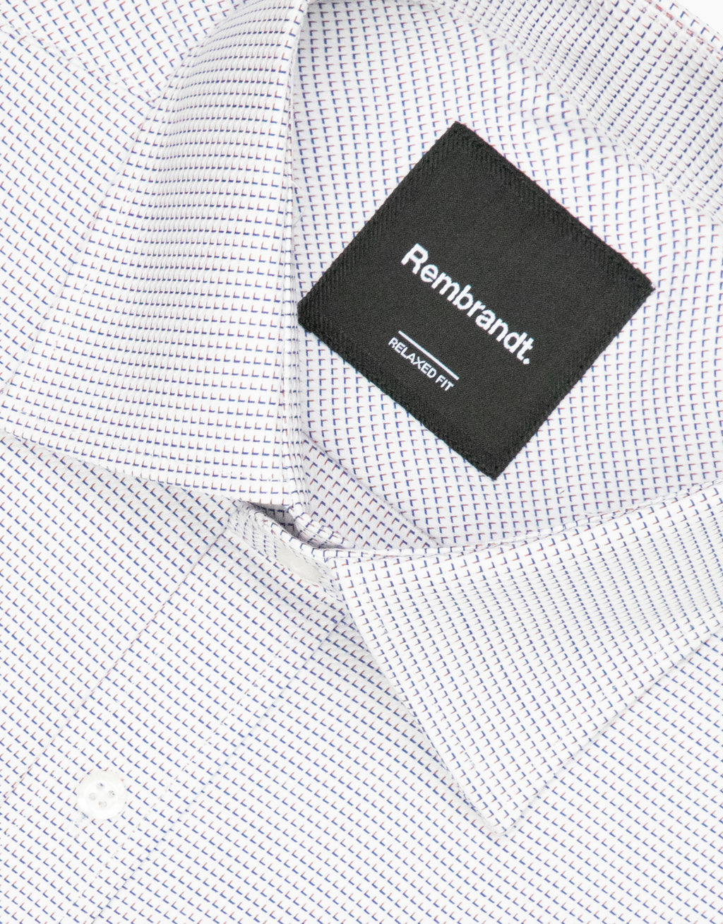 Sinatra White Blue & Brown Micro-design Shirt