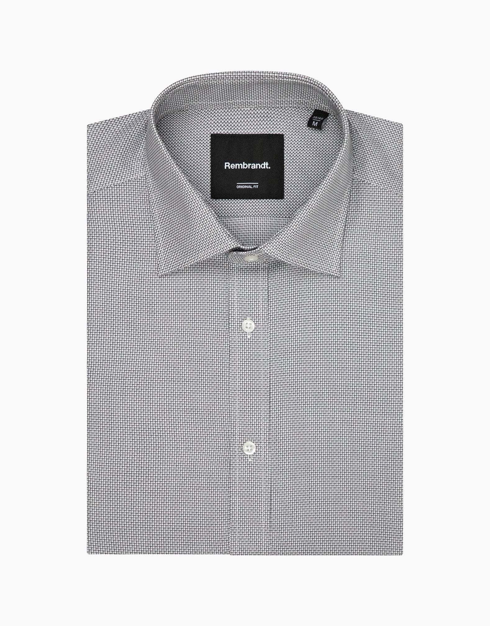 London Grey & Navy Textured Shirt