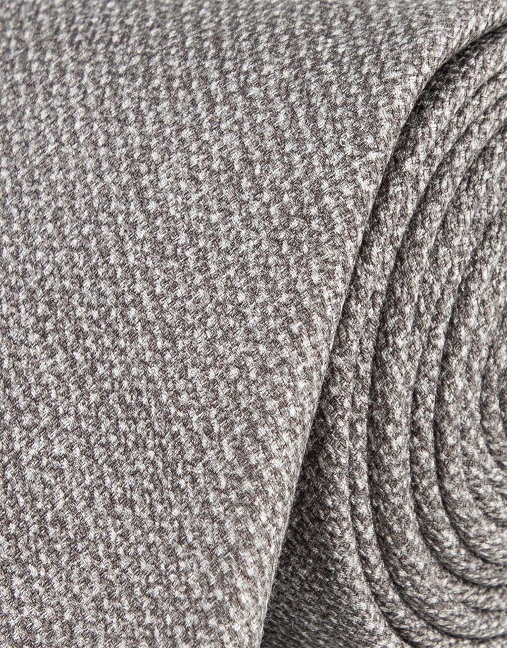 Taupe Grey Textured Print Silk Tie