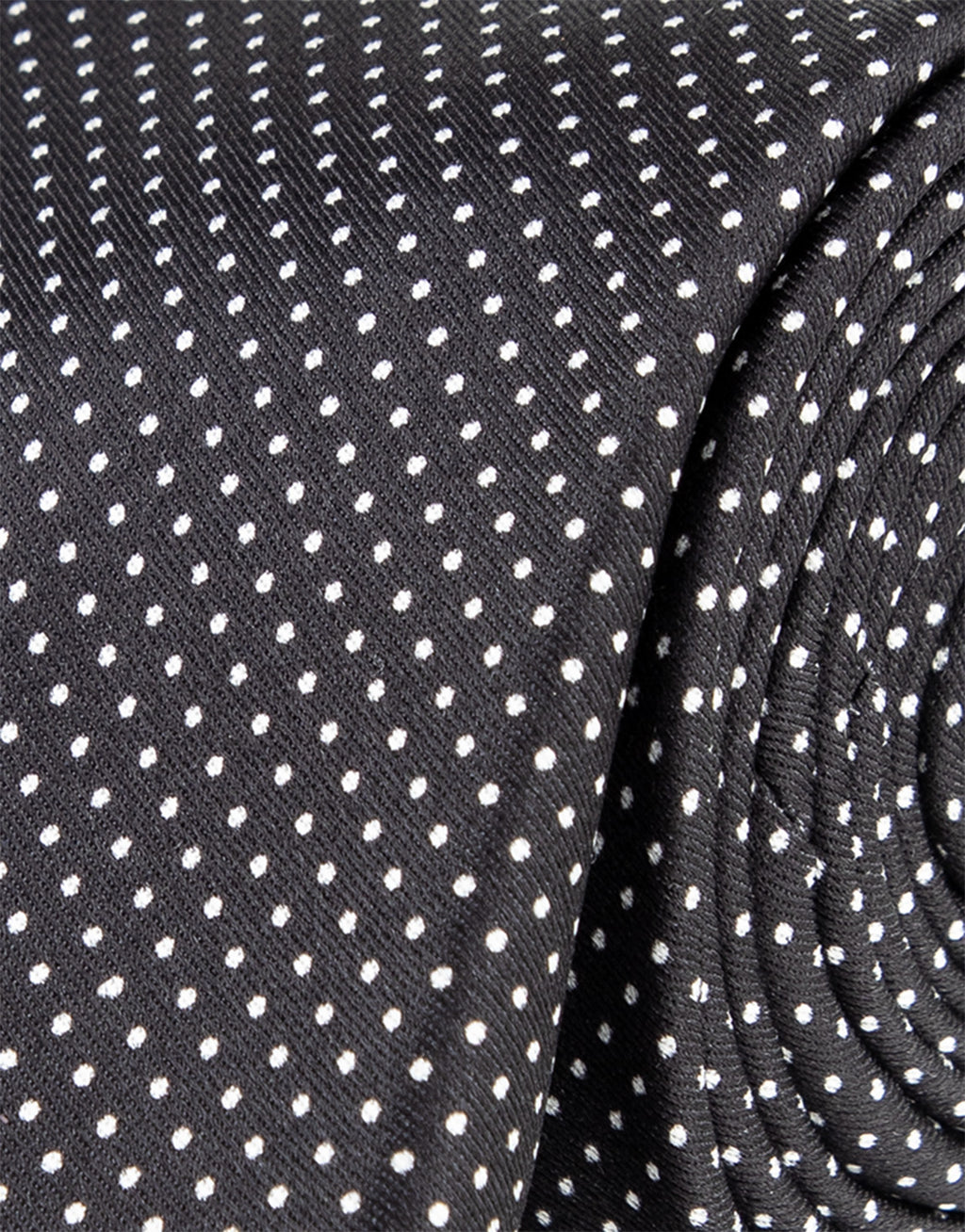 Black & White Polka Dot Silk Tie