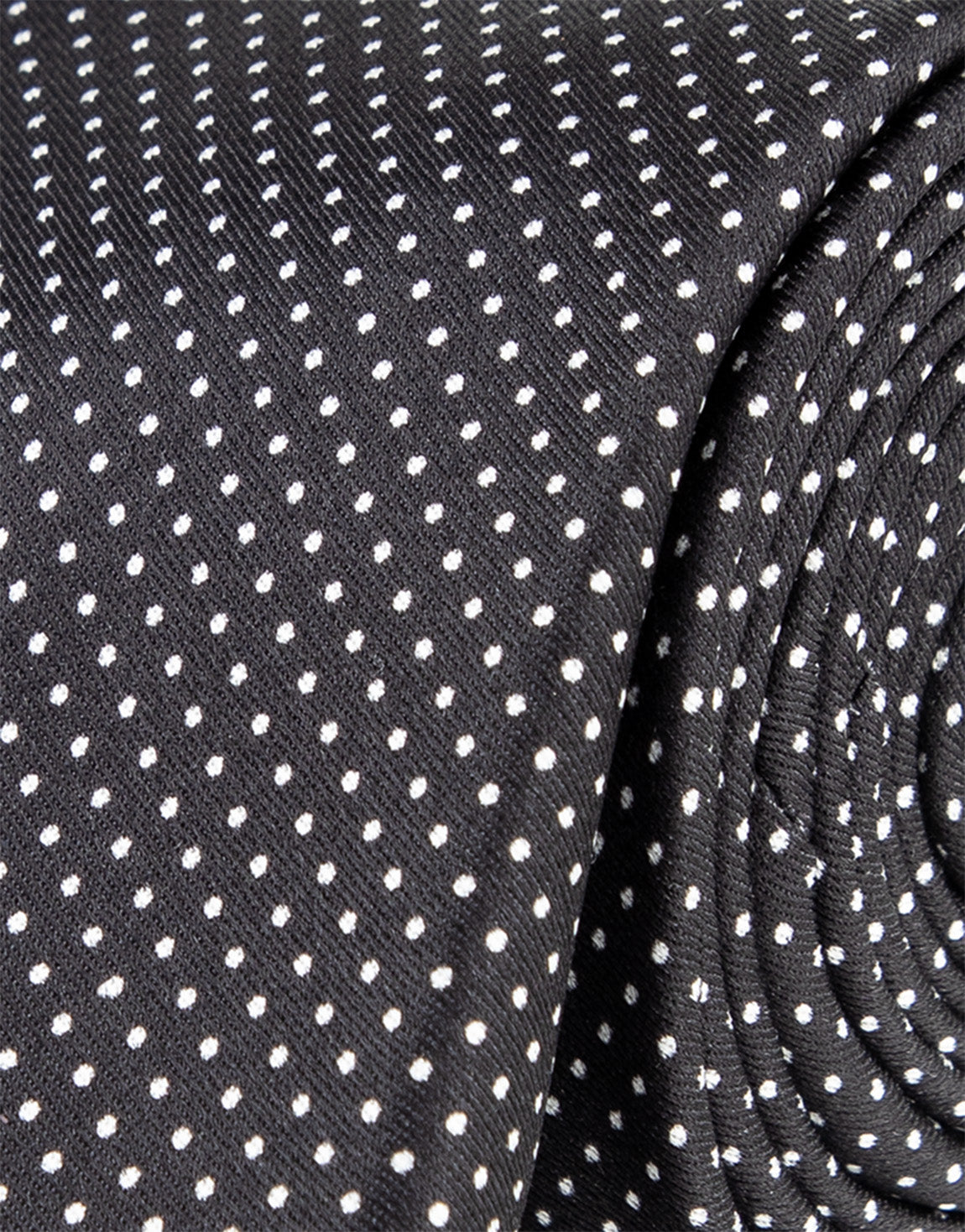 Black & White Polka Dot Silk Tie