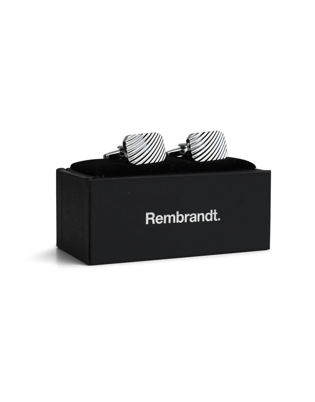 Rectangle Ripple Textured Cufflink