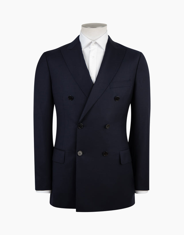 Doppio Navy Twill Suit Jacket