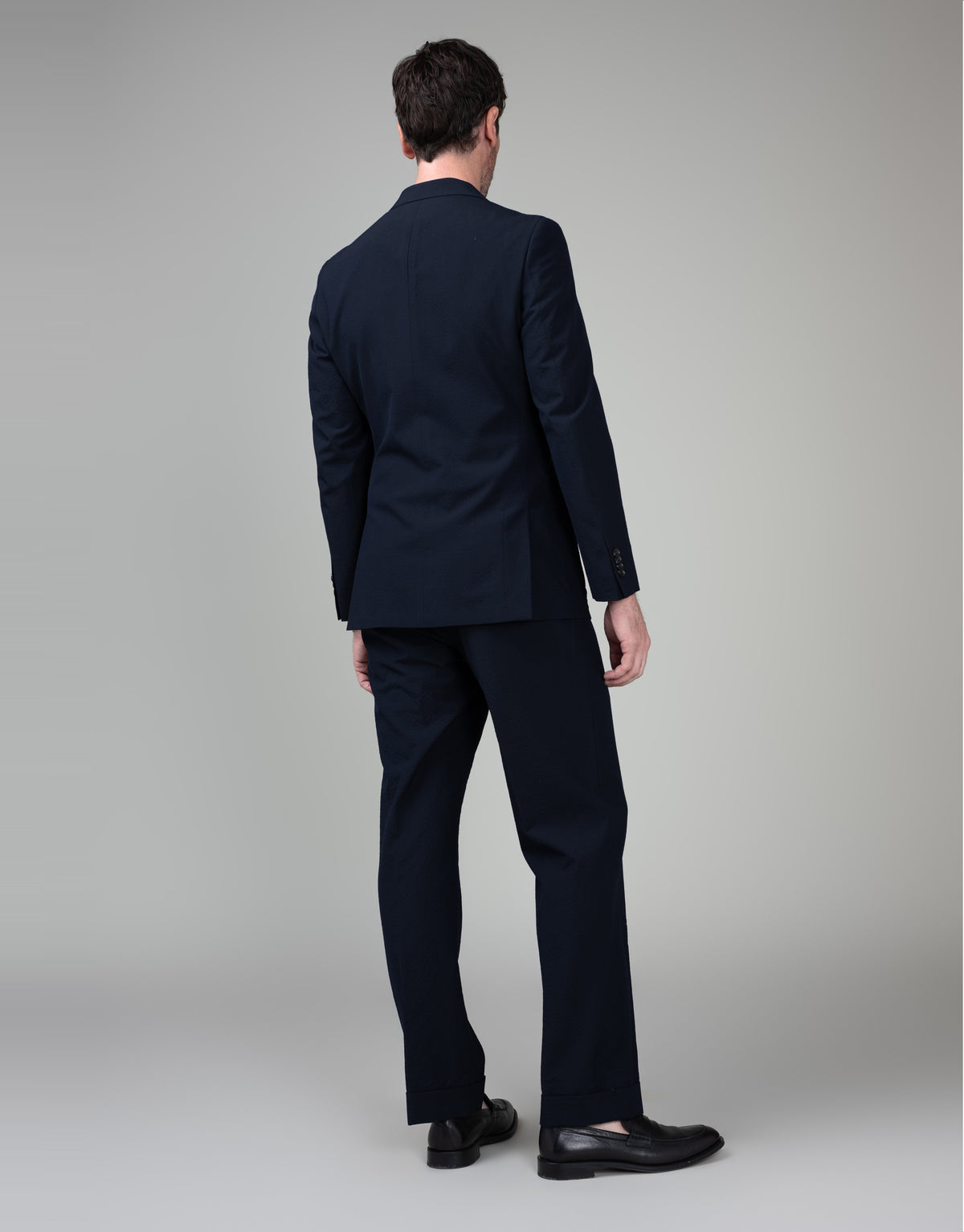 Malta Navy Seersucker Suit - back