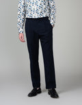 Evans Navy Seersucker Trouser - front