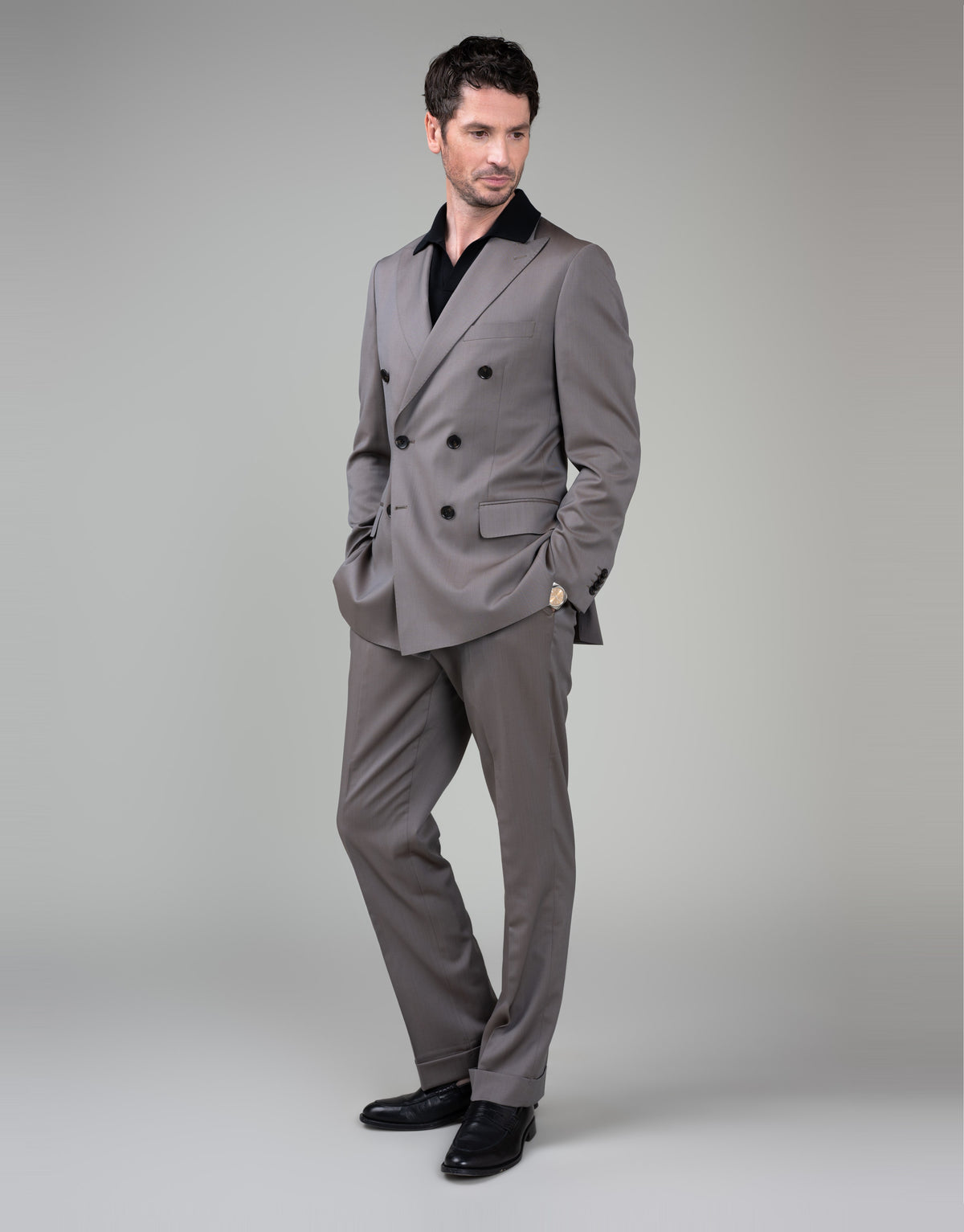 Evans Brown Solaro Trouser - full length