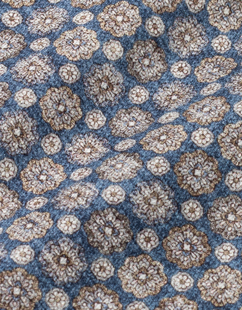 Blue & Brown Paisley Reversible Italian Pocket Square