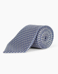 Purple Floral Geometric Italian Silk Tie