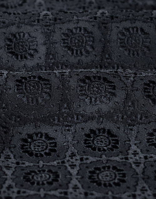 Black Medallion Jacquard Italian Silk Tie