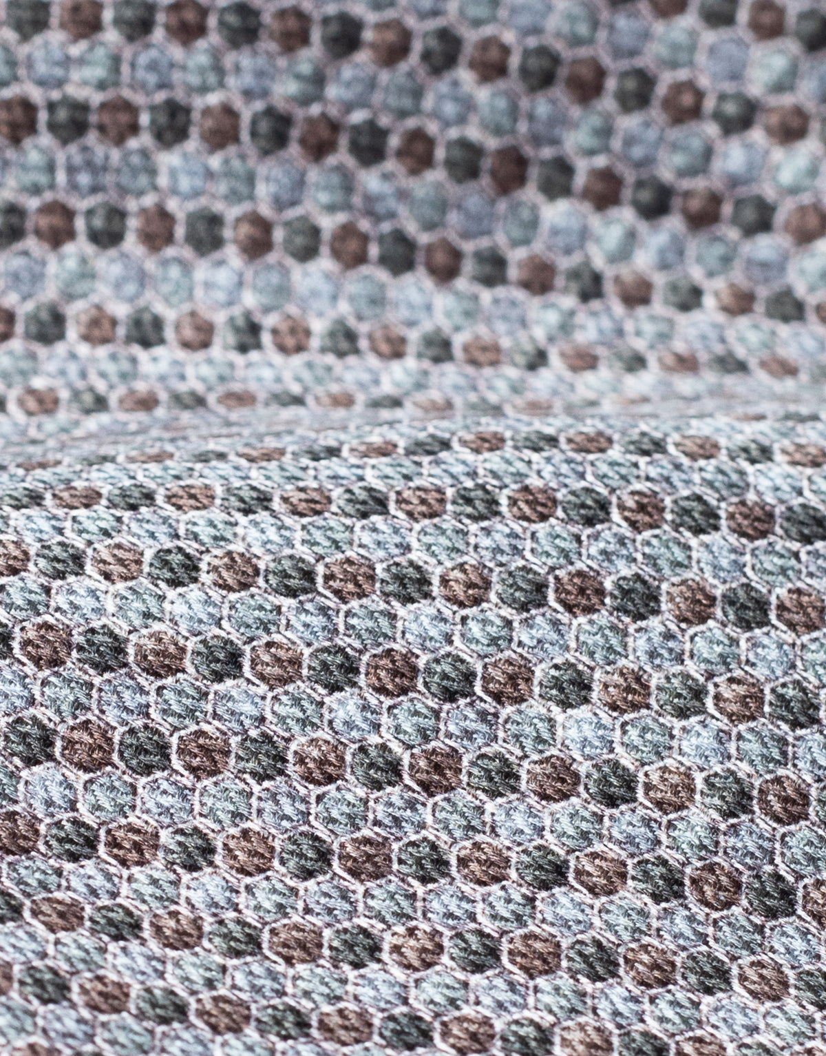Brown Honeycomb Italian Silk Tie - fabric close-up
