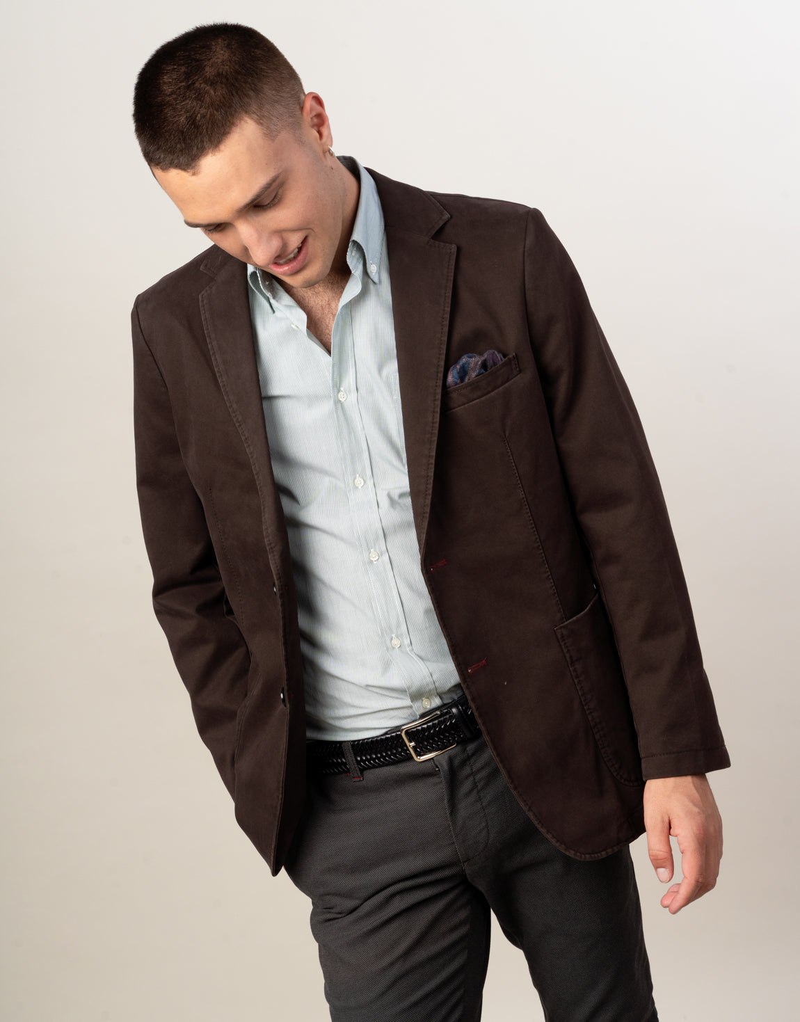 Spectre Dark Brown Twill Blazer