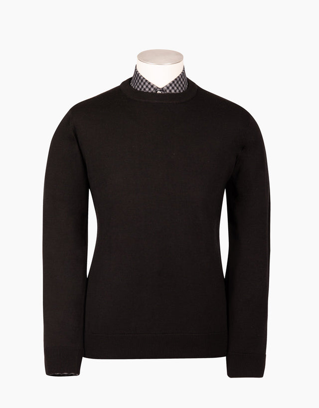 Naseby Black Crew Neck Jersey