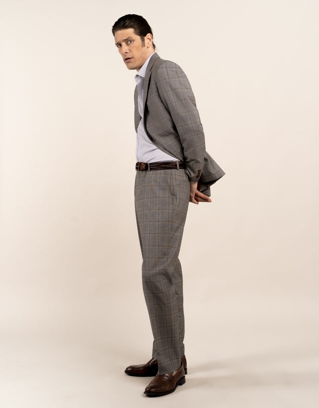 Cooper Grey and Brown Check Suit