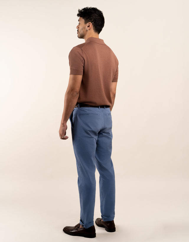 Tyler Blue Textured Chinos