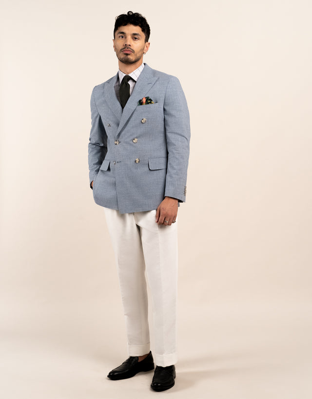 Malta White Linen Blend Suit